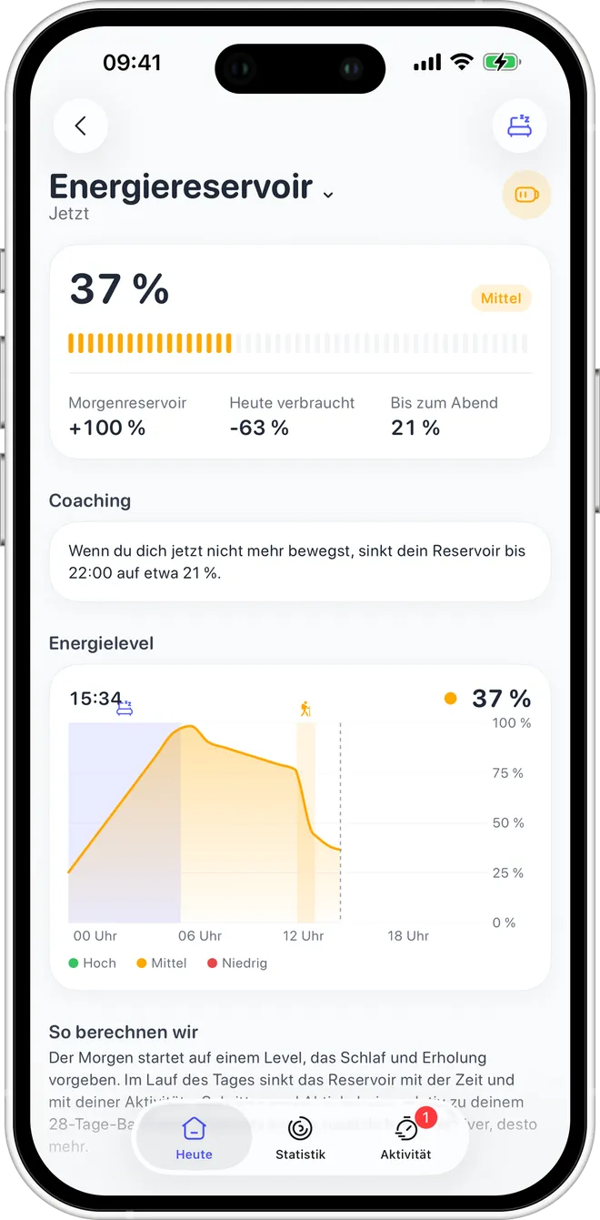 Energiereserve — Podo-Screenshot