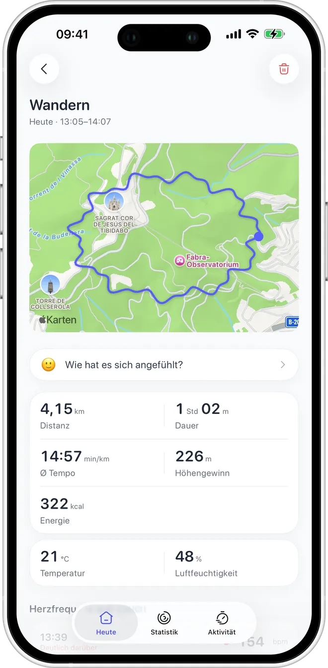 Spaziergänge, Wanderungen und Touren mit GPS — Podo-Screenshot