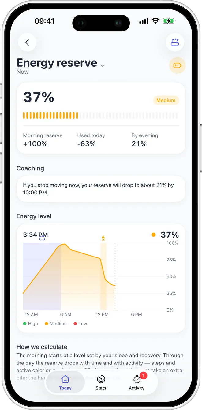 Energy reserve — Podo screenshot