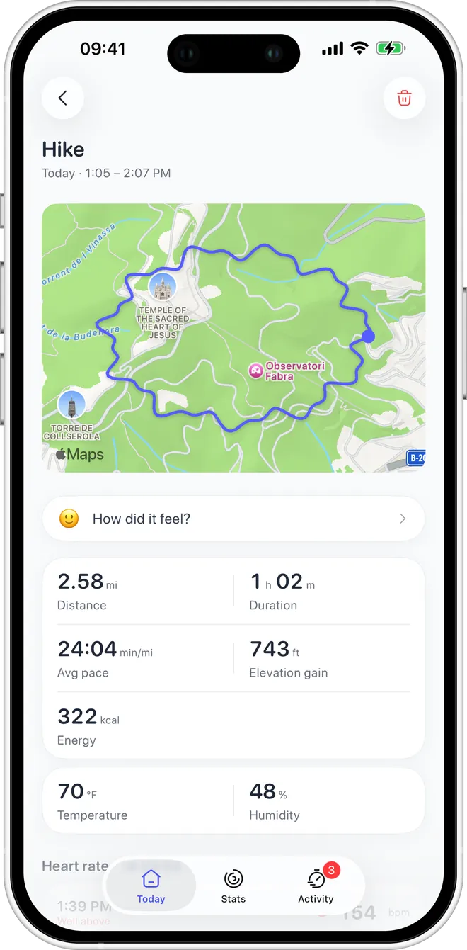 Walks, hikes and rides with GPS — Podo screenshot