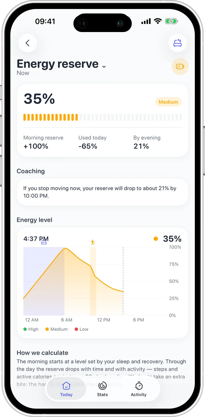 Energy reserve — Podo screenshot