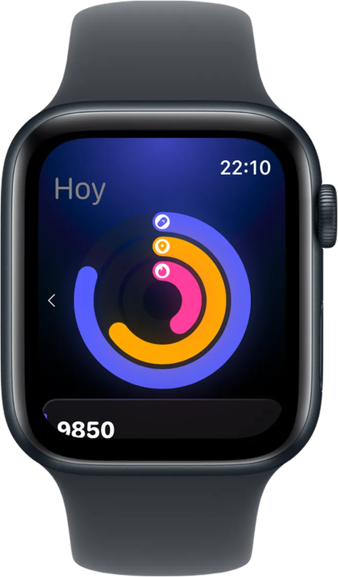Podo en Apple Watch: los mismos tres anillos en la muñeca